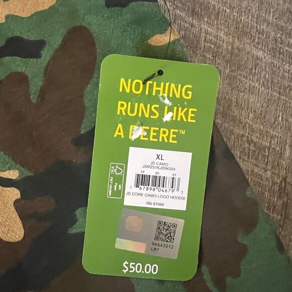 John Deere  Core Graphic Logo Hoodie Camo- Size XL - Picture 4 of 10